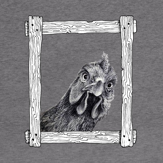 Funny Chicken in a Frame by mynaito